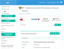Tablet Screenshot of bip.zgk.nowewarpno.pl